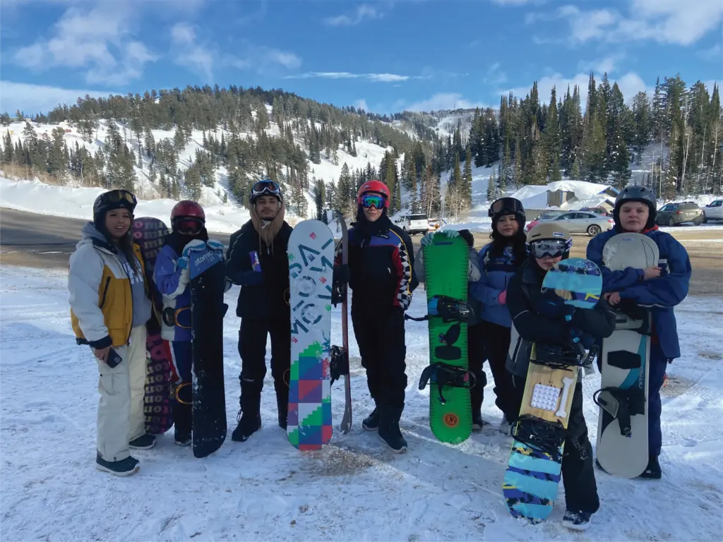 Youth impact sports club snowboarding.