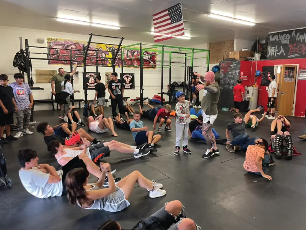 Youth impact weight training class.