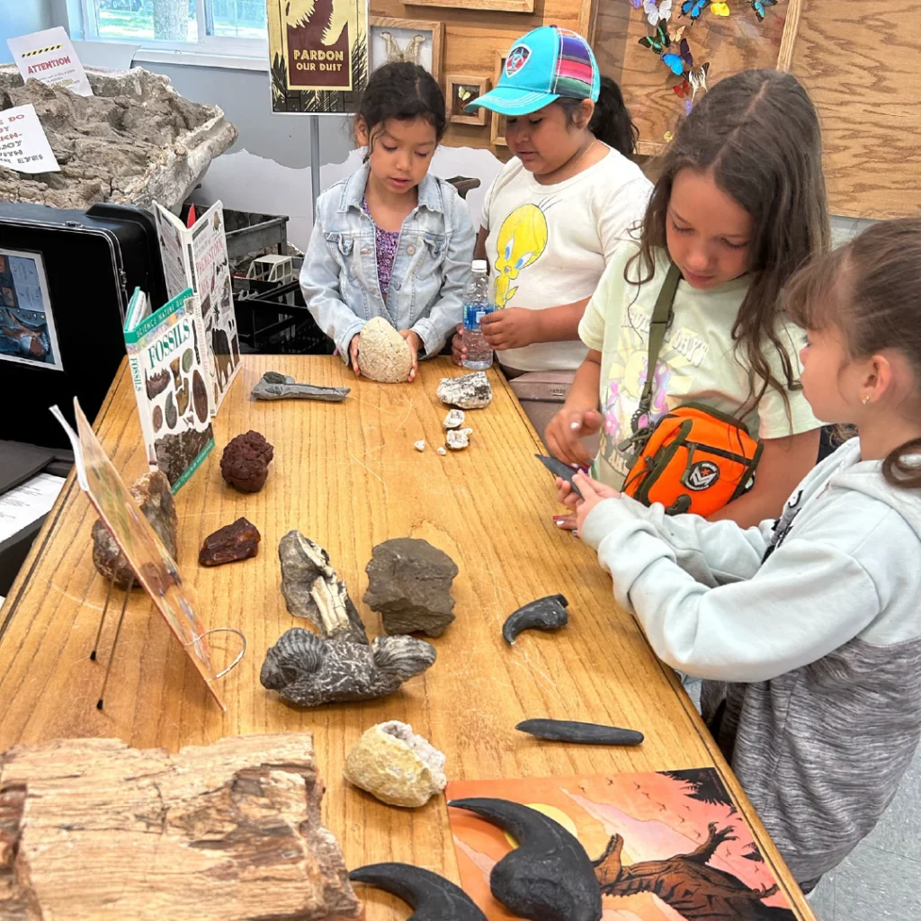 Youth impact stem activities kids at the dinosaur park in ogden.